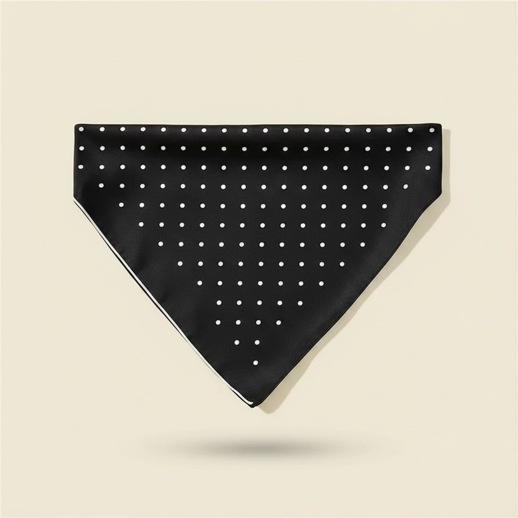 Pañuelo Cintura con Puntos Negro, presentado con luz suave y estilo cuidado con acabado cuidado