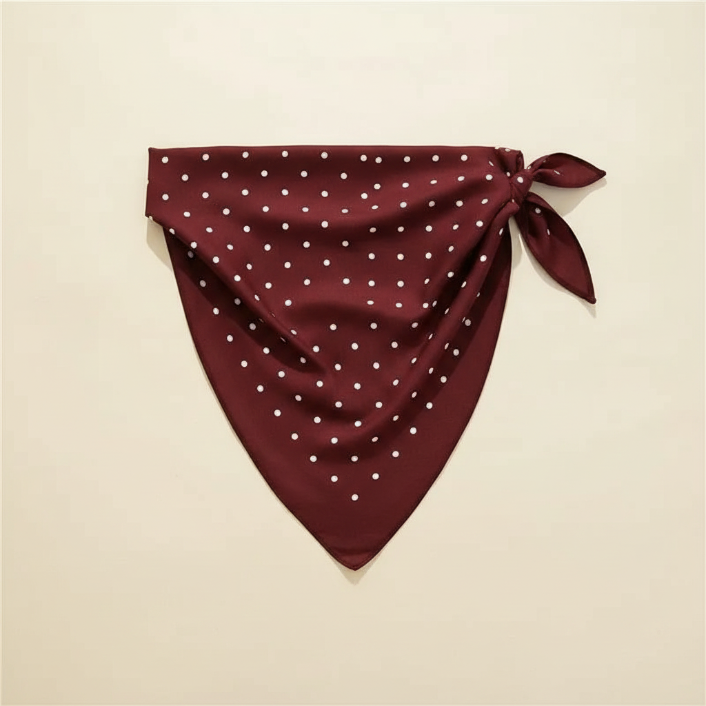 Pañuelo Cintura con Puntos Rojo, presentado con luz suave y estilo cuidado con acabado cuidado